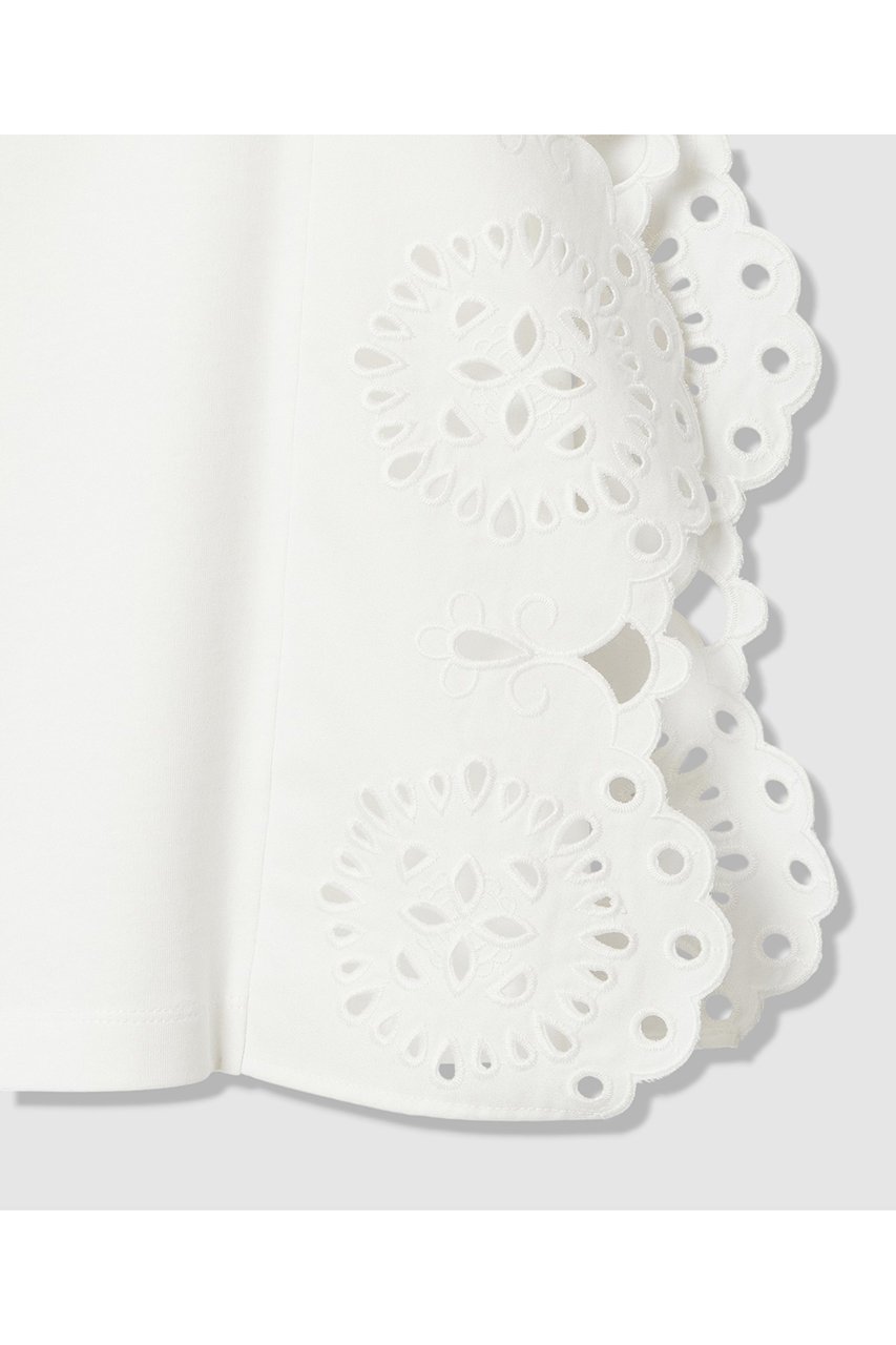 【アルアバイル/allureville】の【LOULOU WILLOUGHBY】スカラレーストリミングTシャツ 人気、トレンドファッション・服の通販 founy(ファニー) 　ファッション　Fashion　レディースファッション　Fashion for Women　トップス・カットソー　Cut & Sew Tops　シャツ・ブラウス・オフィスカジュアル　Elegant Blouses & Button-Ups　ロングTシャツ・Tシャツ　Longline T-Shirts & Tees　カットソー・ベーシックTシャツ　Cut-and-Sewn Tops / Stretch Tees & Basics　おすすめ　Recommended / Our Picks　なめらか　Smooth, Silky Texture　ショート　Short, Short Length　スカラップ　Scallop, Scalloped Edge　スリーブ　Sleeve, Long Sleeve / Short Sleeve　セットアップ　Set-Up, Coordinated Outfit　ノースリーブ　Sleeveless, No-Sleeve　ボックス　Boxy, Box Shape　リネン　Linen, Linen Fabric　夏　Summer　新作・新入荷　New Arrivals / New In　other-5|ID: prp329100004941662 ipo3291000000037088298