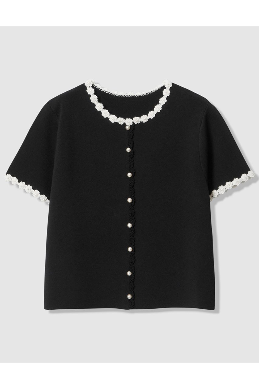 【アルアバイル/allureville】の【LOULOU WILLOUGHBY】クロッシェフラワージャケットカーディガン インテリア・キッズ・メンズ・レディースファッション・服の通販 founy(ファニー) 　ファッション　Fashion　レディースファッション　Fashion for Women　おすすめ　Recommended / Our Picks　カーディガン　Cardigan, Knitwear　ジャケット　Jacket, Outerwear　セットアップ　Set-Up, Coordinated Outfit　ノースリーブ　Sleeveless, No-Sleeve　ミラノリブ　Milano Rib, Milano Stitch　新作・新入荷　New Arrivals / New In　ブラック系|ID: prp329100004941663 ipo3291000000037088304