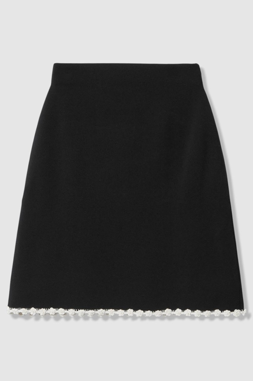 【アルアバイル/allureville】の【LOULOU WILLOUGHBY】クロッシェフラワーミニスカート インテリア・キッズ・メンズ・レディースファッション・服の通販 founy(ファニー) 　ファッション　Fashion　レディースファッション　Fashion for Women　スカート　Skirts　ミニスカート　Mini Skirts　カーディガン　Cardigan, Knitwear　セットアップ　Set-Up, Coordinated Outfit　バランス　Balance, Style Balance　ミニスカート　Mini Skirt, Short Skirt　ミラノリブ　Milano Rib, Milano Stitch　人気　Popular, Best Seller　新作・新入荷　New Arrivals / New In　ブラック系|ID: prp329100004941664 ipo3291000000037088314