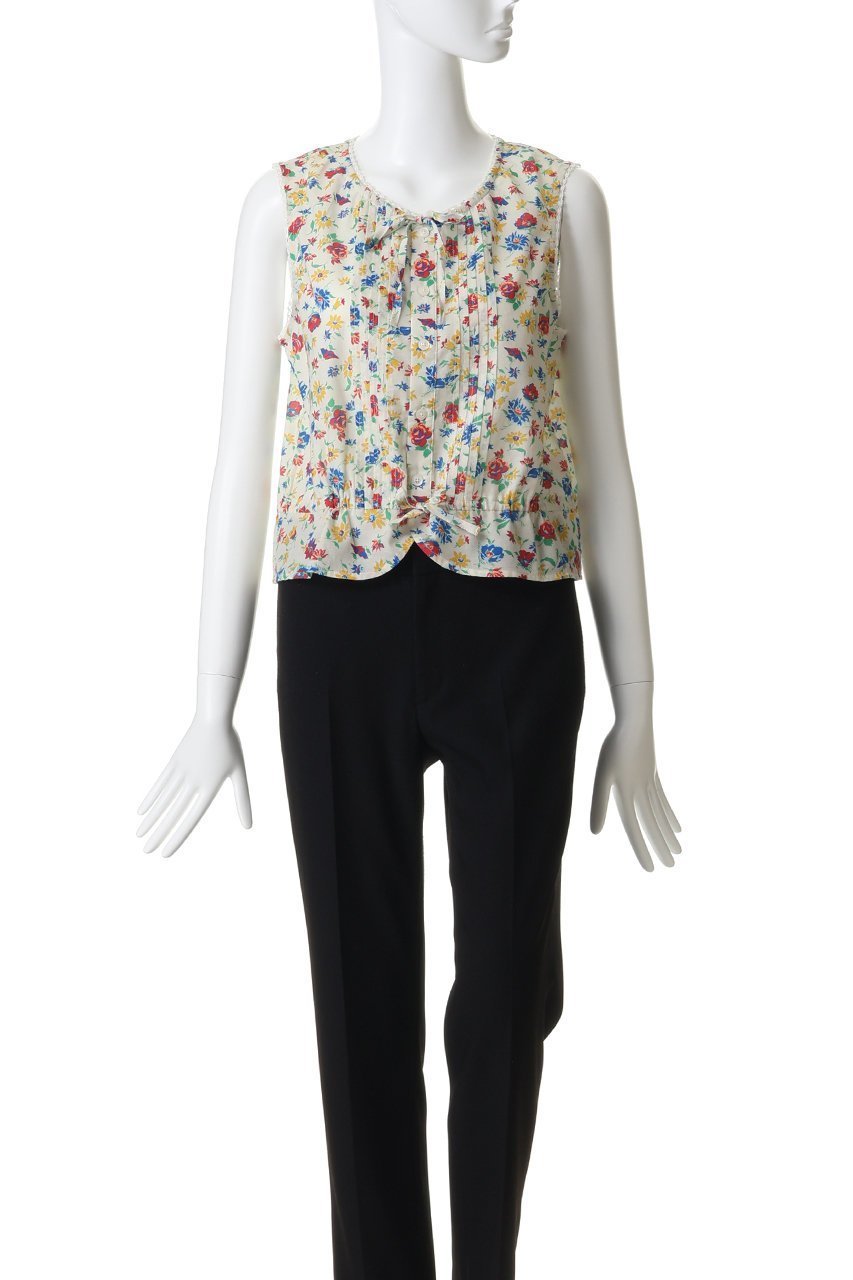 【マザー/MOTHER】のTHE LOVE LETTER TOP フラワープリントブラウス (RWL) 人気、トレンドファッション・服の通販 founy(ファニー) 　ファッション　Fashion　レディースファッション　Fashion for Women　トップス・カットソー　Cut & Sew Tops　キャミソール&ノースリーブ　Camisoles & Sleeveless Tops　シャツ・ブラウス・オフィスカジュアル　Elegant Blouses & Button-Ups　花柄・フラワープリント・モチーフ　Floral Prints & Motifs / Flower Pattern Tops　デニム　Denim, Jeans Material　ノースリーブ　Sleeveless, No-Sleeve　フラワー　Flower, Floral　フレア　Flare, Flared　プリント　Print, Printed Pattern　ミックス　Mix, Mixed Style　リボン　Ribbon, Bow　夏　Summer　新作・新入荷　New Arrivals / New In　春　Spring　S/S・春夏　SS, Spring/Summer, Warm Season　other-2|ID: prp329100004942417 ipo3291000000037094849