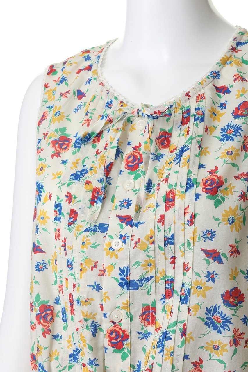 【マザー/MOTHER】のTHE LOVE LETTER TOP フラワープリントブラウス (RWL) 人気、トレンドファッション・服の通販 founy(ファニー) 　ファッション　Fashion　レディースファッション　Fashion for Women　トップス・カットソー　Cut & Sew Tops　キャミソール&ノースリーブ　Camisoles & Sleeveless Tops　シャツ・ブラウス・オフィスカジュアル　Elegant Blouses & Button-Ups　花柄・フラワープリント・モチーフ　Floral Prints & Motifs / Flower Pattern Tops　デニム　Denim, Jeans Material　ノースリーブ　Sleeveless, No-Sleeve　フラワー　Flower, Floral　フレア　Flare, Flared　プリント　Print, Printed Pattern　ミックス　Mix, Mixed Style　リボン　Ribbon, Bow　夏　Summer　新作・新入荷　New Arrivals / New In　春　Spring　S/S・春夏　SS, Spring/Summer, Warm Season　other-5|ID: prp329100004942417 ipo3291000000037094852