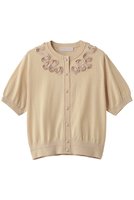 【マリリンムーン/MARILYN MOON】のコットンナイロンコードエンブロイダリーニットカーディガン 人気、トレンドファッション・服の通販 founy(ファニー) ファッション Fashion レディースファッション Fashion for Women トップス・カットソー Cut & Sew Tops ニット Knit Tops & Sweaters カーディガン・羽織り Layered Style Cardigans エレガント 上品 Elegant カーディガン Cardigan, Knitwear コンパクト Compact, Small Size バルーン Balloon, Balloon Silhouette モダン Modern, Contemporary 夏 Summer 新作・新入荷 New Arrivals / New In |ID:prp329100004942418