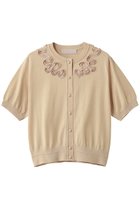 【マリリンムーン/MARILYN MOON】のコットンナイロンコードエンブロイダリーニットカーディガン 人気、トレンドファッション・服の通販 founy(ファニー) ファッション Fashion レディースファッション Fashion for Women トップス・カットソー Cut & Sew Tops ニット Knit Tops & Sweaters カーディガン・羽織り Layered Style Cardigans エレガント 上品 Elegant カーディガン Cardigan, Knitwear コンパクト Compact, Small Size バルーン Balloon, Balloon Silhouette モダン Modern, Contemporary 夏 Summer 新作・新入荷 New Arrivals / New In thumbnail クリーム|ID: prp329100004942418 ipo3291000000037094854