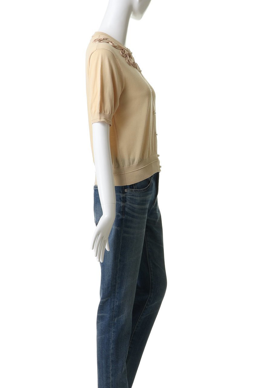 【マリリンムーン/MARILYN MOON】のコットンナイロンコードエンブロイダリーニットカーディガン 人気、トレンドファッション・服の通販 founy(ファニー) 　ファッション　Fashion　レディースファッション　Fashion for Women　トップス・カットソー　Cut & Sew Tops　ニット　Knit Tops & Sweaters　カーディガン・羽織り　Layered Style Cardigans　エレガント 上品　Elegant　カーディガン　Cardigan, Knitwear　コンパクト　Compact, Small Size　バルーン　Balloon, Balloon Silhouette　モダン　Modern, Contemporary　夏　Summer　新作・新入荷　New Arrivals / New In　other-3|ID: prp329100004942418 ipo3291000000037094857