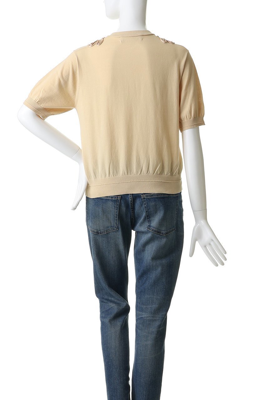 【マリリンムーン/MARILYN MOON】のコットンナイロンコードエンブロイダリーニットカーディガン 人気、トレンドファッション・服の通販 founy(ファニー) 　ファッション　Fashion　レディースファッション　Fashion for Women　トップス・カットソー　Cut & Sew Tops　ニット　Knit Tops & Sweaters　カーディガン・羽織り　Layered Style Cardigans　エレガント 上品　Elegant　カーディガン　Cardigan, Knitwear　コンパクト　Compact, Small Size　バルーン　Balloon, Balloon Silhouette　モダン　Modern, Contemporary　夏　Summer　新作・新入荷　New Arrivals / New In　other-4|ID: prp329100004942418 ipo3291000000037094858