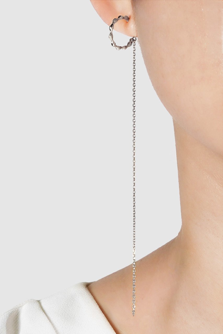 【アヤミ ジュエリー/AYAMI jewelry】のHoop Chain シングルピアス(片耳用) 人気、トレンドファッション・服の通販 founy(ファニー) 　ファッション　Fashion　レディースファッション　Fashion for Women　ジュエリー　Jewelry　ファッションリング　Fashion Rings　イヤリング・フープ・ドロップタイプ　Hoop, Drop & Clip Earrings　アシンメトリー　Asymmetrical Style　イヤリング　Earrings　チェーン　Chain, Chain Strap　テクスチャー　Texture, Textured Fabric　フープ　Hoop, Hoop Earrings　ロング　Long, Long-Length　新作・新入荷　New Arrivals / New In　片耳　One-Ear, Single Earring　other-2|ID: prp329100004942420 ipo3291000000037094867