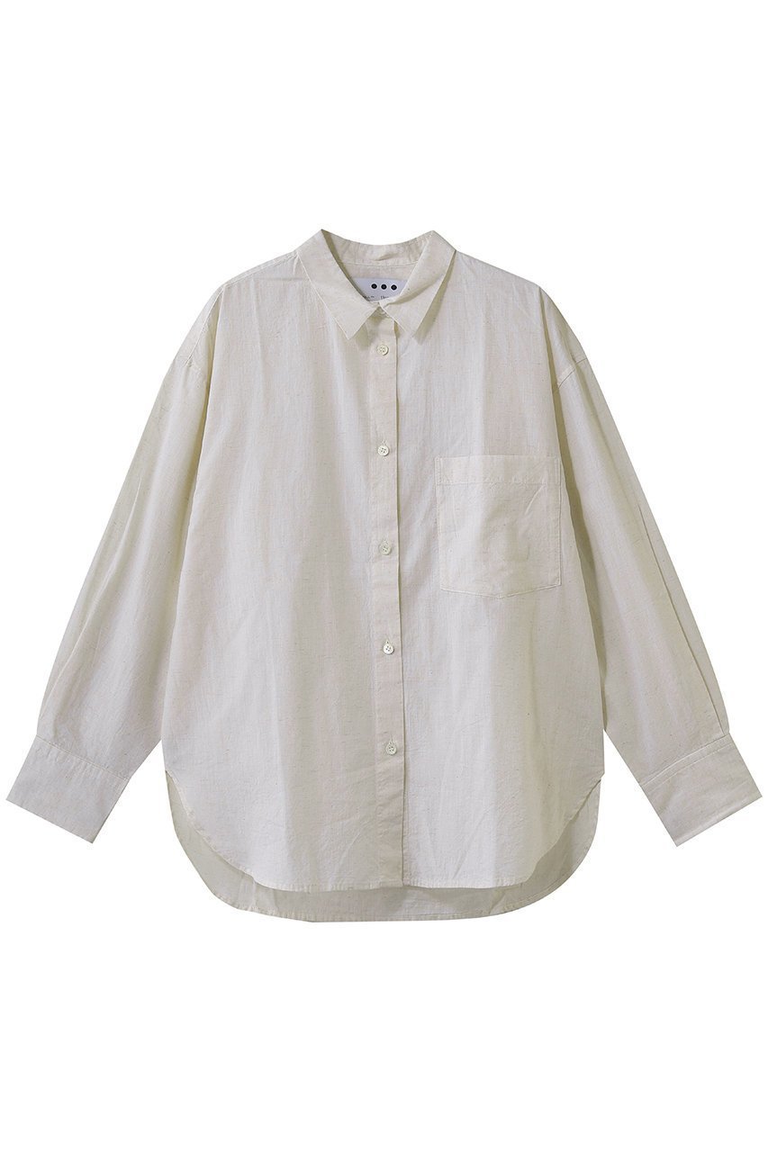 【エリオポール/heliopole】の【THREE DOTS】COTTON LINE シャツ 人気、トレンドファッション・服の通販 founy(ファニー) 　ファッション　Fashion　レディースファッション　Fashion for Women　トップス・カットソー　Cut & Sew Tops　シャツ・ブラウス・オフィスカジュアル　Elegant Blouses & Button-Ups　スタンダード　Standard, Basic　スリーブ　Sleeve, Long Sleeve / Short Sleeve　リネン　Linen, Linen Fabric　ロング　Long, Long-Length　夏　Summer　新作・新入荷　New Arrivals / New In　春　Spring　S/S・春夏　SS, Spring/Summer, Warm Season　 other-1|ID: prp329100004942440 ipo3291000000037094973