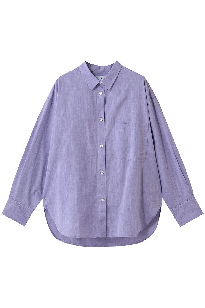 【エリオポール/heliopole】の【THREE DOTS】COTTON LINE シャツ インテリア・キッズ・メンズ・レディースファッション・服の通販 founy(ファニー) 　ファッション　Fashion　レディースファッション　Fashion for Women　トップス・カットソー　Cut & Sew Tops　シャツ・ブラウス・オフィスカジュアル　Elegant Blouses & Button-Ups　スタンダード　Standard, Basic　スリーブ　Sleeve, Long Sleeve / Short Sleeve　リネン　Linen, Linen Fabric　ロング　Long, Long-Length　夏　Summer　新作・新入荷　New Arrivals / New In　春　Spring　S/S・春夏　SS, Spring/Summer, Warm Season　パープル|ID: prp329100004942440 ipo3291000000037094975
