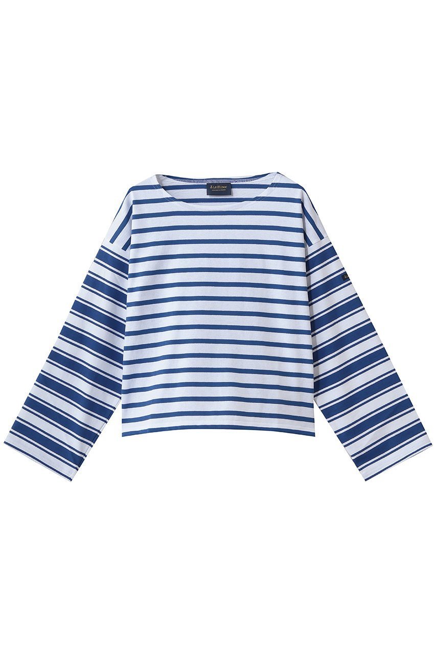 【エリオポール/heliopole】の【Le Minor】CHOUCHOU ボーダーショートカットソー 人気、トレンドファッション・服の通販 founy(ファニー) 　ファッション　Fashion　レディースファッション　Fashion for Women　トップス・カットソー　Cut & Sew Tops　シャツ・ブラウス・オフィスカジュアル　Elegant Blouses & Button-Ups　ロングTシャツ・Tシャツ　Longline T-Shirts & Tees　カットソー・ベーシックTシャツ　Cut-and-Sewn Tops / Stretch Tees & Basics　カットソー　Cut and Sewn Top　コンパクト　Compact, Small Size　スラックス　Slacks, Dress Pants　スリーブ　Sleeve, Long Sleeve / Short Sleeve　デニム　Denim, Jeans Material　ボーダー　Border, Stripe　ロング　Long, Long-Length　夏　Summer　定番　Standard, Basic Item　新作・新入荷　New Arrivals / New In　春　Spring　S/S・春夏　SS, Spring/Summer, Warm Season　 other-1|ID: prp329100004942444 ipo3291000000037095002