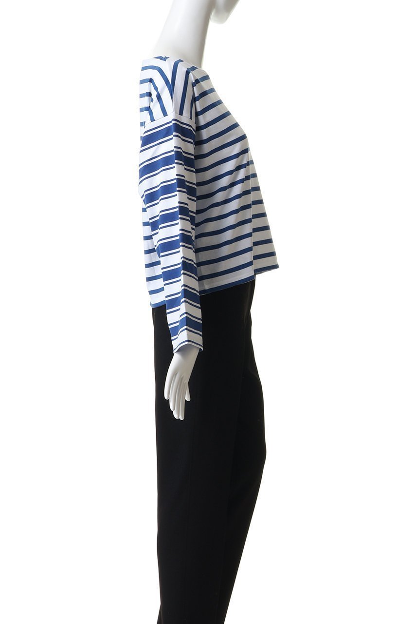 【エリオポール/heliopole】の【Le Minor】CHOUCHOU ボーダーショートカットソー 人気、トレンドファッション・服の通販 founy(ファニー) 　ファッション　Fashion　レディースファッション　Fashion for Women　トップス・カットソー　Cut & Sew Tops　シャツ・ブラウス・オフィスカジュアル　Elegant Blouses & Button-Ups　ロングTシャツ・Tシャツ　Longline T-Shirts & Tees　カットソー・ベーシックTシャツ　Cut-and-Sewn Tops / Stretch Tees & Basics　カットソー　Cut and Sewn Top　コンパクト　Compact, Small Size　スラックス　Slacks, Dress Pants　スリーブ　Sleeve, Long Sleeve / Short Sleeve　デニム　Denim, Jeans Material　ボーダー　Border, Stripe　ロング　Long, Long-Length　夏　Summer　定番　Standard, Basic Item　新作・新入荷　New Arrivals / New In　春　Spring　S/S・春夏　SS, Spring/Summer, Warm Season　other-3|ID: prp329100004942444 ipo3291000000037095005