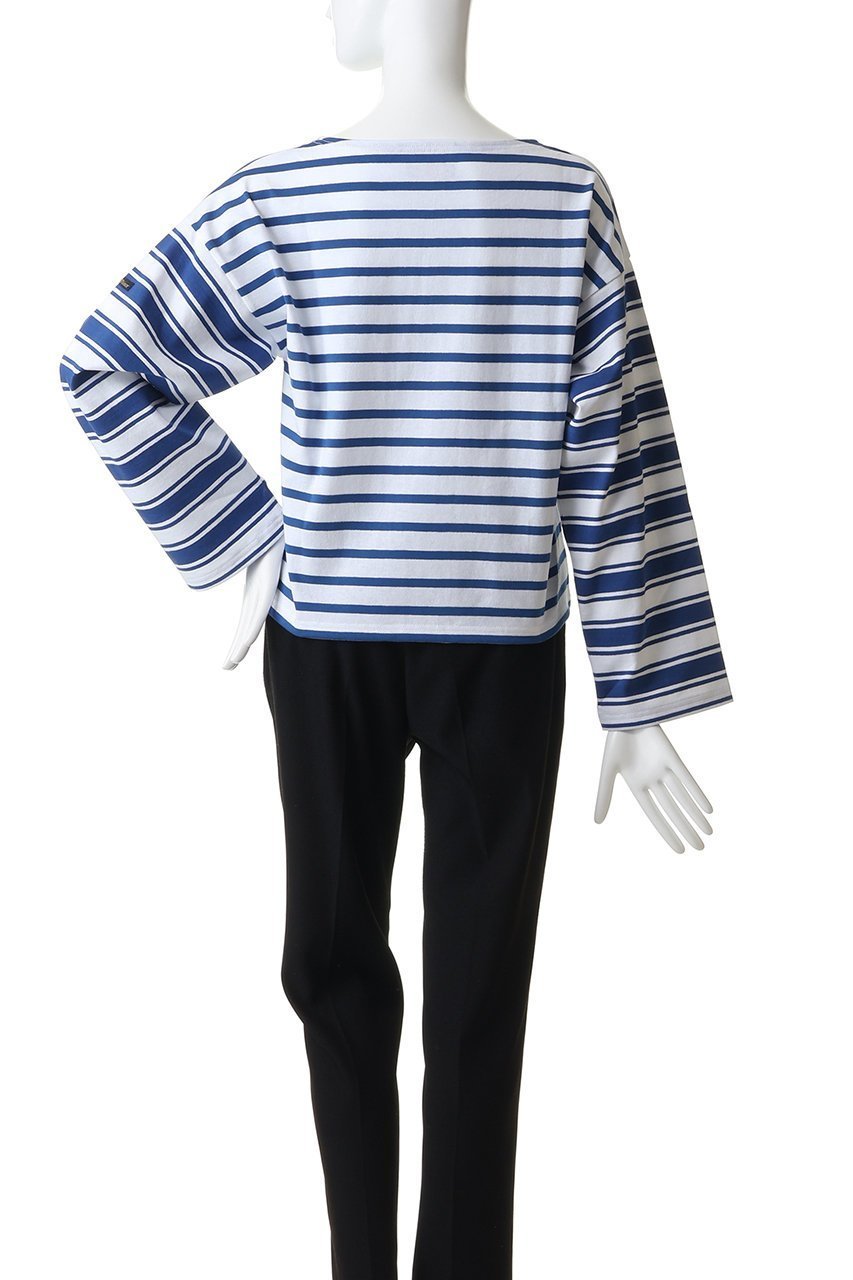 【エリオポール/heliopole】の【Le Minor】CHOUCHOU ボーダーショートカットソー 人気、トレンドファッション・服の通販 founy(ファニー) 　ファッション　Fashion　レディースファッション　Fashion for Women　トップス・カットソー　Cut & Sew Tops　シャツ・ブラウス・オフィスカジュアル　Elegant Blouses & Button-Ups　ロングTシャツ・Tシャツ　Longline T-Shirts & Tees　カットソー・ベーシックTシャツ　Cut-and-Sewn Tops / Stretch Tees & Basics　カットソー　Cut and Sewn Top　コンパクト　Compact, Small Size　スラックス　Slacks, Dress Pants　スリーブ　Sleeve, Long Sleeve / Short Sleeve　デニム　Denim, Jeans Material　ボーダー　Border, Stripe　ロング　Long, Long-Length　夏　Summer　定番　Standard, Basic Item　新作・新入荷　New Arrivals / New In　春　Spring　S/S・春夏　SS, Spring/Summer, Warm Season　other-4|ID: prp329100004942444 ipo3291000000037095006