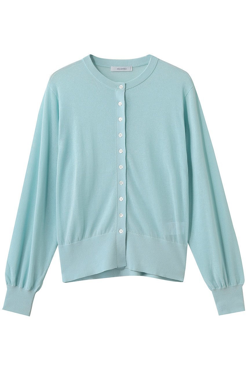 【エリオポール/heliopole】のシアーニットカーディガン インテリア・キッズ・メンズ・レディースファッション・服の通販 founy(ファニー) 　ファッション　Fashion　レディースファッション　Fashion for Women　トップス・カットソー　Cut & Sew Tops　ニット　Knit Tops & Sweaters　カーディガン・羽織り　Layered Style Cardigans　おすすめ　Recommended / Our Picks　カーディガン　Cardigan, Knitwear　シアー　Sheer, See-Through　シンプル　Simple, Minimal　セットアップ　Set-Up, Coordinated Outfit　ボーダー　Border, Stripe　夏　Summer　新作・新入荷　New Arrivals / New In　スカイブルー|ID: prp329100004942445 ipo3291000000037095012