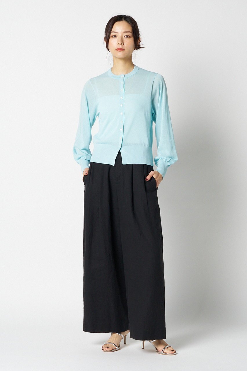 【エリオポール/heliopole】のシアーニットカーディガン 人気、トレンドファッション・服の通販 founy(ファニー) 　ファッション　Fashion　レディースファッション　Fashion for Women　トップス・カットソー　Cut & Sew Tops　ニット　Knit Tops & Sweaters　カーディガン・羽織り　Layered Style Cardigans　おすすめ　Recommended / Our Picks　カーディガン　Cardigan, Knitwear　シアー　Sheer, See-Through　シンプル　Simple, Minimal　セットアップ　Set-Up, Coordinated Outfit　ボーダー　Border, Stripe　夏　Summer　新作・新入荷　New Arrivals / New In　other-7|ID: prp329100004942445 ipo3291000000037095018