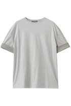 【エリオポール/heliopole】のコットンコントラストカフ Tシャツ 人気、トレンドファッション・服の通販 founy(ファニー) ファッション Fashion レディースファッション Fashion for Women トップス・カットソー Cut & Sew Tops シャツ・ブラウス・オフィスカジュアル Elegant Blouses & Button-Ups ロングTシャツ・Tシャツ Longline T-Shirts & Tees カットソー・ベーシックTシャツ Cut-and-Sewn Tops / Stretch Tees & Basics なめらか Smooth, Silky Texture ショート Short, Short Length シンプル Simple, Minimal スリーブ Sleeve, Long Sleeve / Short Sleeve 半袖 Short Sleeve, Half Sleeve 新作・新入荷 New Arrivals / New In thumbnail ライトグレー|ID: prp329100004942446 ipo3291000000037095021
