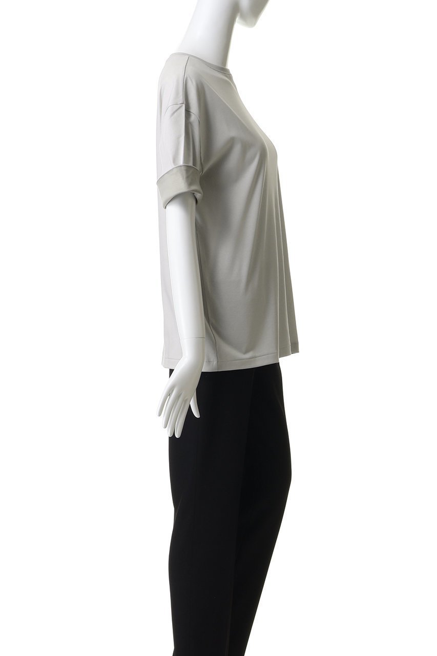 【エリオポール/heliopole】のコットンコントラストカフ Tシャツ 人気、トレンドファッション・服の通販 founy(ファニー) 　ファッション　Fashion　レディースファッション　Fashion for Women　トップス・カットソー　Cut & Sew Tops　シャツ・ブラウス・オフィスカジュアル　Elegant Blouses & Button-Ups　ロングTシャツ・Tシャツ　Longline T-Shirts & Tees　カットソー・ベーシックTシャツ　Cut-and-Sewn Tops / Stretch Tees & Basics　なめらか　Smooth, Silky Texture　ショート　Short, Short Length　シンプル　Simple, Minimal　スリーブ　Sleeve, Long Sleeve / Short Sleeve　半袖　Short Sleeve, Half Sleeve　新作・新入荷　New Arrivals / New In　other-3|ID: prp329100004942446 ipo3291000000037095024