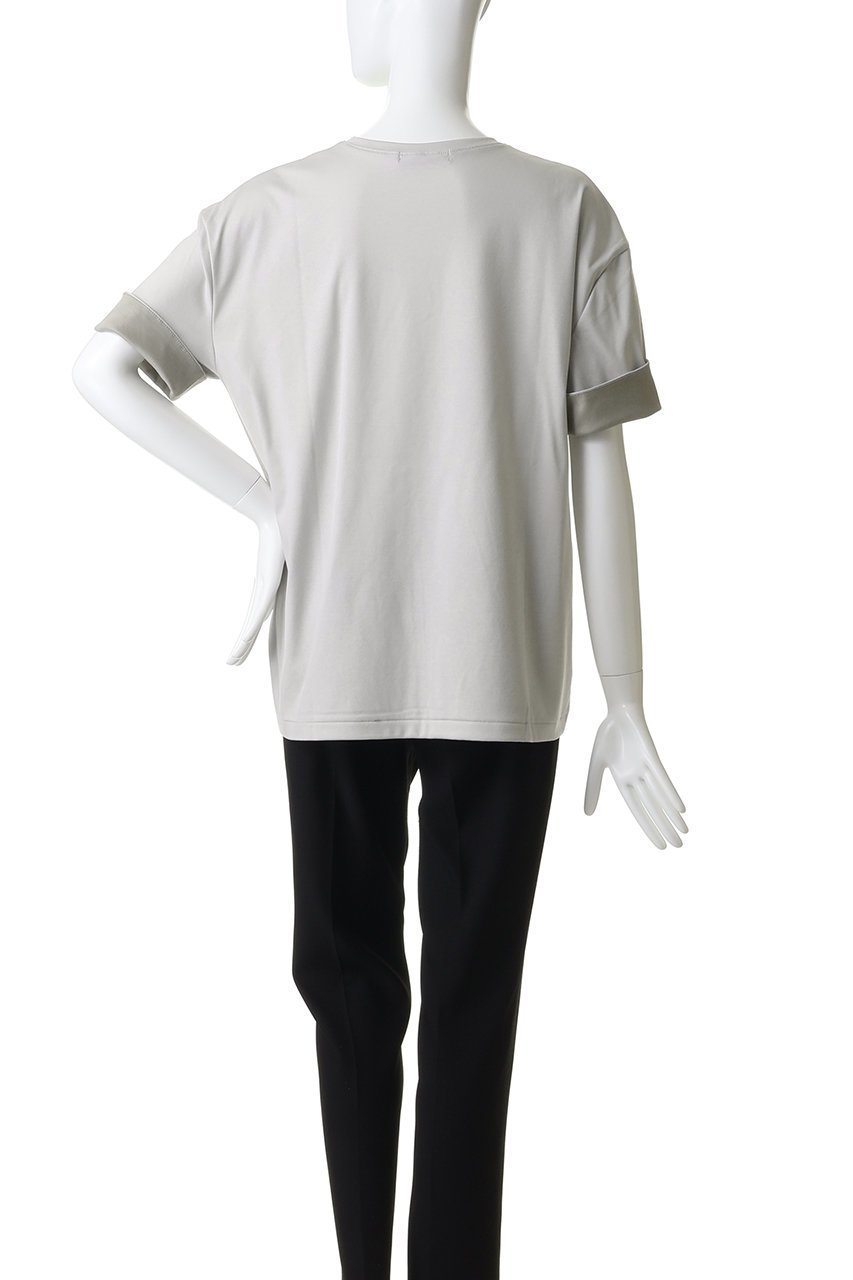 【エリオポール/heliopole】のコットンコントラストカフ Tシャツ 人気、トレンドファッション・服の通販 founy(ファニー) 　ファッション　Fashion　レディースファッション　Fashion for Women　トップス・カットソー　Cut & Sew Tops　シャツ・ブラウス・オフィスカジュアル　Elegant Blouses & Button-Ups　ロングTシャツ・Tシャツ　Longline T-Shirts & Tees　カットソー・ベーシックTシャツ　Cut-and-Sewn Tops / Stretch Tees & Basics　なめらか　Smooth, Silky Texture　ショート　Short, Short Length　シンプル　Simple, Minimal　スリーブ　Sleeve, Long Sleeve / Short Sleeve　半袖　Short Sleeve, Half Sleeve　新作・新入荷　New Arrivals / New In　other-4|ID: prp329100004942446 ipo3291000000037095025