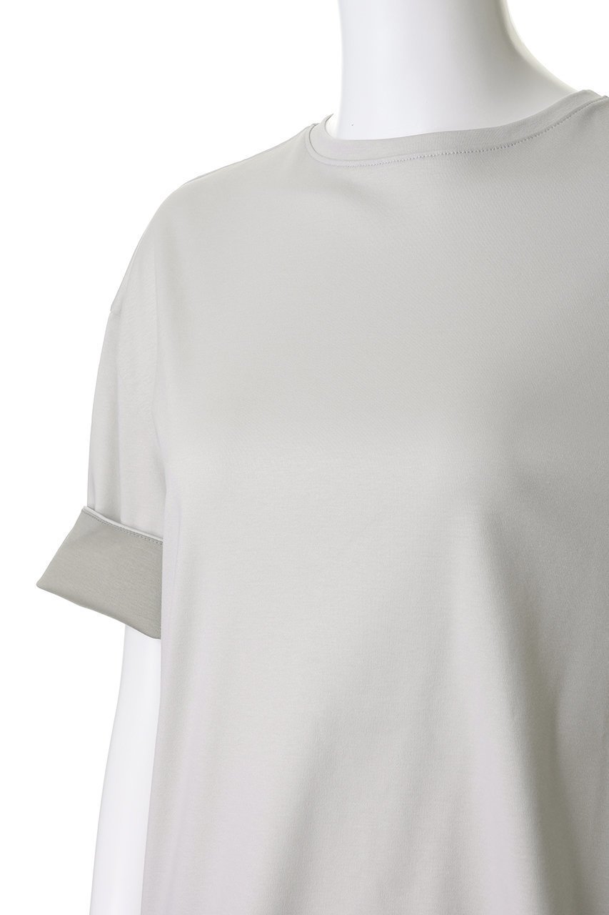 【エリオポール/heliopole】のコットンコントラストカフ Tシャツ 人気、トレンドファッション・服の通販 founy(ファニー) 　ファッション　Fashion　レディースファッション　Fashion for Women　トップス・カットソー　Cut & Sew Tops　シャツ・ブラウス・オフィスカジュアル　Elegant Blouses & Button-Ups　ロングTシャツ・Tシャツ　Longline T-Shirts & Tees　カットソー・ベーシックTシャツ　Cut-and-Sewn Tops / Stretch Tees & Basics　なめらか　Smooth, Silky Texture　ショート　Short, Short Length　シンプル　Simple, Minimal　スリーブ　Sleeve, Long Sleeve / Short Sleeve　半袖　Short Sleeve, Half Sleeve　新作・新入荷　New Arrivals / New In　other-5|ID: prp329100004942446 ipo3291000000037095026