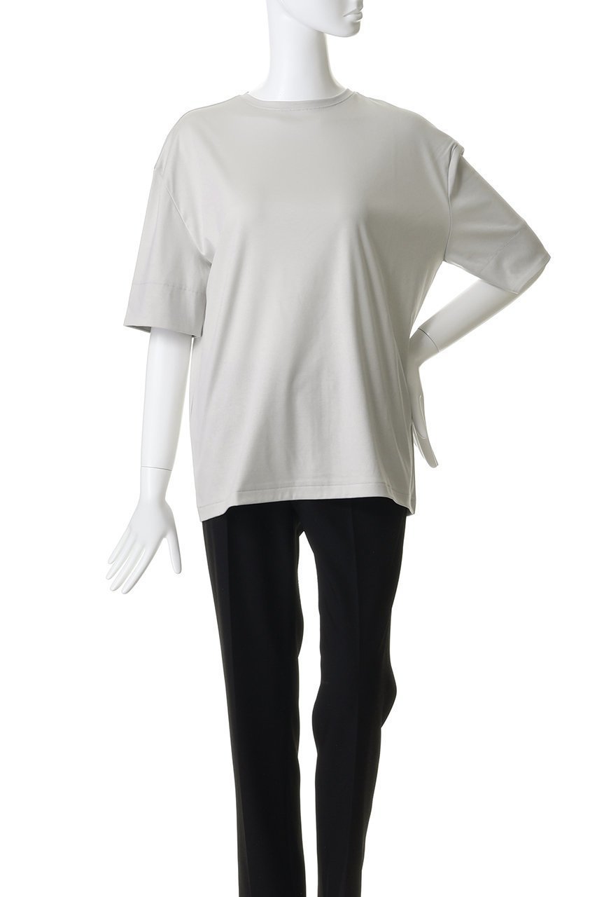 【エリオポール/heliopole】のコットンコントラストカフ Tシャツ 人気、トレンドファッション・服の通販 founy(ファニー) 　ファッション　Fashion　レディースファッション　Fashion for Women　トップス・カットソー　Cut & Sew Tops　シャツ・ブラウス・オフィスカジュアル　Elegant Blouses & Button-Ups　ロングTシャツ・Tシャツ　Longline T-Shirts & Tees　カットソー・ベーシックTシャツ　Cut-and-Sewn Tops / Stretch Tees & Basics　なめらか　Smooth, Silky Texture　ショート　Short, Short Length　シンプル　Simple, Minimal　スリーブ　Sleeve, Long Sleeve / Short Sleeve　半袖　Short Sleeve, Half Sleeve　新作・新入荷　New Arrivals / New In　other-6|ID: prp329100004942446 ipo3291000000037095027