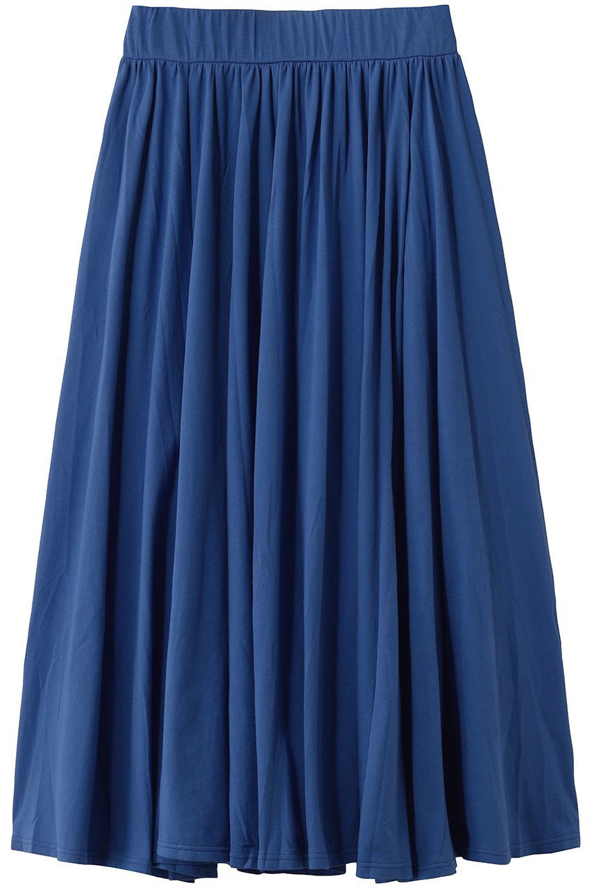 【エリオポール/heliopole】のコットンジャージースカート インテリア・キッズ・メンズ・レディースファッション・服の通販 founy(ファニー) 　ファッション　Fashion　レディースファッション　Fashion for Women　スカート　Skirts　ロングスカート　Long Skirts / Maxi & Midi Skirts　ギャザー　Gathered, Ruffled　フレア　Flare, Flared　ロング　Long, Long-Length　新作・新入荷　New Arrivals / New In　ロイヤルブルー|ID: prp329100004942447 ipo3291000000037095031