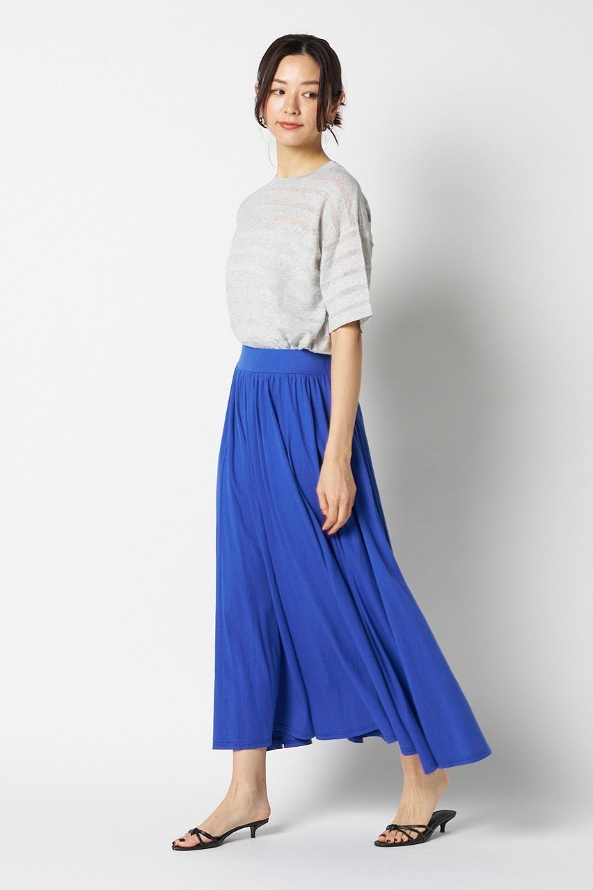 【エリオポール/heliopole】のコットンジャージースカート 人気、トレンドファッション・服の通販 founy(ファニー) 　ファッション　Fashion　レディースファッション　Fashion for Women　スカート　Skirts　ロングスカート　Long Skirts / Maxi & Midi Skirts　ギャザー　Gathered, Ruffled　フレア　Flare, Flared　ロング　Long, Long-Length　新作・新入荷　New Arrivals / New In　other-6|ID: prp329100004942447 ipo3291000000037095036