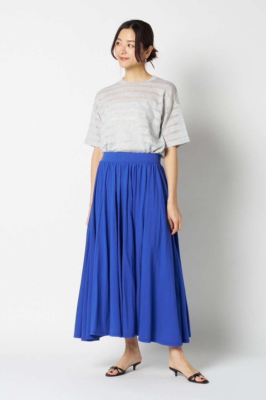 【エリオポール/heliopole】のコットンジャージースカート 人気、トレンドファッション・服の通販 founy(ファニー) 　ファッション　Fashion　レディースファッション　Fashion for Women　スカート　Skirts　ロングスカート　Long Skirts / Maxi & Midi Skirts　ギャザー　Gathered, Ruffled　フレア　Flare, Flared　ロング　Long, Long-Length　新作・新入荷　New Arrivals / New In　other-7|ID: prp329100004942447 ipo3291000000037095037