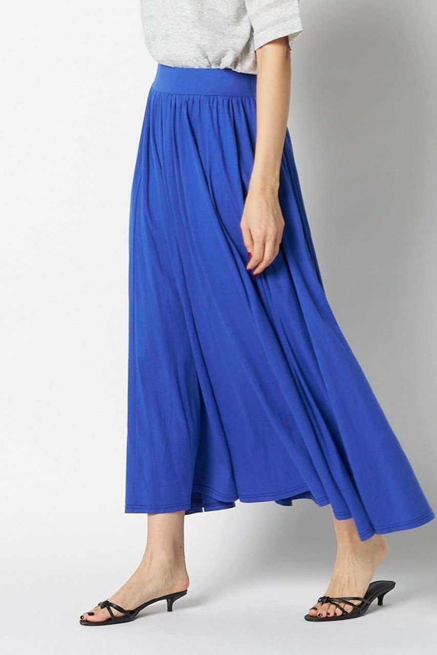 【エリオポール/heliopole】のコットンジャージースカート 人気、トレンドファッション・服の通販 founy(ファニー) 　ファッション　Fashion　レディースファッション　Fashion for Women　スカート　Skirts　ロングスカート　Long Skirts / Maxi & Midi Skirts　ギャザー　Gathered, Ruffled　フレア　Flare, Flared　ロング　Long, Long-Length　新作・新入荷　New Arrivals / New In　other-8|ID: prp329100004942447 ipo3291000000037095038