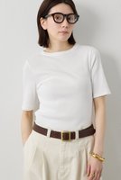 【ウィムガゼット/Whim Gazette】の半袖クルーネックテレコカットソー 人気、トレンドファッション・服の通販 founy(ファニー) ファッション Fashion レディースファッション Fashion for Women トップス・カットソー Cut & Sew Tops シャツ・ブラウス・オフィスカジュアル Elegant Blouses & Button-Ups ロングTシャツ・Tシャツ Longline T-Shirts & Tees カットソー・ベーシックTシャツ Cut-and-Sewn Tops / Stretch Tees & Basics インナー Innerwear カットソー Cut and Sewn Top ショート Short, Short Length シンプル Simple, Minimal ジャケット Jacket, Outerwear スマート Smart, Elegant スリーブ Sleeve, Long Sleeve / Short Sleeve テレコ Ribbed, Rib Stitch フィット Fit, Slim Fit フェミニン Feminine, Girly ブライト Bright, Shiny プレミアム Premium, High-End ベーシック Basic, Essential ボトム Bottoms, Lower Wear 半袖 Short Sleeve, Half Sleeve エレガント 上品 Elegant 新作・新入荷 New Arrivals / New In |ID:prp329100004942451