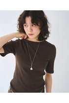 【ウィムガゼット/Whim Gazette】の半袖クルーネックテレコカットソー 人気、トレンドファッション・服の通販 founy(ファニー) ファッション Fashion レディースファッション Fashion for Women トップス・カットソー Cut & Sew Tops シャツ・ブラウス・オフィスカジュアル Elegant Blouses & Button-Ups ロングTシャツ・Tシャツ Longline T-Shirts & Tees カットソー・ベーシックTシャツ Cut-and-Sewn Tops / Stretch Tees & Basics インナー Innerwear カットソー Cut and Sewn Top ショート Short, Short Length シンプル Simple, Minimal ジャケット Jacket, Outerwear スマート Smart, Elegant スリーブ Sleeve, Long Sleeve / Short Sleeve テレコ Ribbed, Rib Stitch フィット Fit, Slim Fit フェミニン Feminine, Girly ブライト Bright, Shiny プレミアム Premium, High-End ベーシック Basic, Essential ボトム Bottoms, Lower Wear 半袖 Short Sleeve, Half Sleeve エレガント 上品 Elegant 新作・新入荷 New Arrivals / New In thumbnail ブラウン|ID: prp329100004942451 ipo3291000000037095066