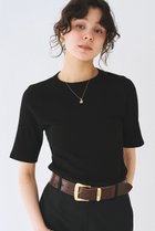 【ウィムガゼット/Whim Gazette】の半袖クルーネックテレコカットソー 人気、トレンドファッション・服の通販 founy(ファニー) ファッション Fashion レディースファッション Fashion for Women トップス・カットソー Cut & Sew Tops シャツ・ブラウス・オフィスカジュアル Elegant Blouses & Button-Ups ロングTシャツ・Tシャツ Longline T-Shirts & Tees カットソー・ベーシックTシャツ Cut-and-Sewn Tops / Stretch Tees & Basics インナー Innerwear カットソー Cut and Sewn Top ショート Short, Short Length シンプル Simple, Minimal ジャケット Jacket, Outerwear スマート Smart, Elegant スリーブ Sleeve, Long Sleeve / Short Sleeve テレコ Ribbed, Rib Stitch フィット Fit, Slim Fit フェミニン Feminine, Girly ブライト Bright, Shiny プレミアム Premium, High-End ベーシック Basic, Essential ボトム Bottoms, Lower Wear 半袖 Short Sleeve, Half Sleeve エレガント 上品 Elegant 新作・新入荷 New Arrivals / New In thumbnail ブラック|ID: prp329100004942451 ipo3291000000037095068