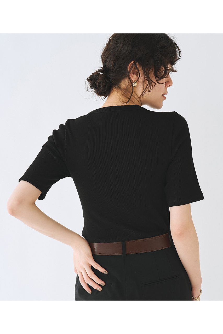 【ウィムガゼット/Whim Gazette】の半袖クルーネックテレコカットソー 人気、トレンドファッション・服の通販 founy(ファニー) 　ファッション　Fashion　レディースファッション　Fashion for Women　トップス・カットソー　Cut & Sew Tops　シャツ・ブラウス・オフィスカジュアル　Elegant Blouses & Button-Ups　ロングTシャツ・Tシャツ　Longline T-Shirts & Tees　カットソー・ベーシックTシャツ　Cut-and-Sewn Tops / Stretch Tees & Basics　インナー　Innerwear　カットソー　Cut and Sewn Top　ショート　Short, Short Length　シンプル　Simple, Minimal　ジャケット　Jacket, Outerwear　スマート　Smart, Elegant　スリーブ　Sleeve, Long Sleeve / Short Sleeve　テレコ　Ribbed, Rib Stitch　フィット　Fit, Slim Fit　フェミニン　Feminine, Girly　ブライト　Bright, Shiny　プレミアム　Premium, High-End　ベーシック　Basic, Essential　ボトム　Bottoms, Lower Wear　半袖　Short Sleeve, Half Sleeve　エレガント 上品　Elegant　新作・新入荷　New Arrivals / New In　other-4|ID: prp329100004942451 ipo3291000000037095071