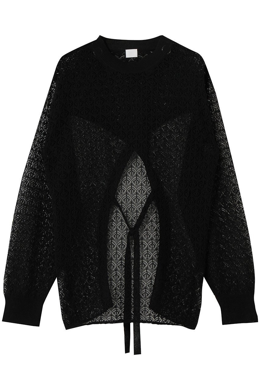 【プルミエ アロンディスモン/1er Arrondissement】の【NEPLA】リーフ編みバックレイヤードプルオーバー インテリア・キッズ・メンズ・レディースファッション・服の通販 founy(ファニー) 　ファッション　Fashion　レディースファッション　Fashion for Women　トップス・カットソー　Cut & Sew Tops　ニット　Knit Tops & Sweaters　カジュアルプルオーバー・ニットトップス　Pullovers & Knit Tops / Casual Pullovers　キュプラ　Cupro, Eco Fabric　リーフ　Leaf, Botanical Leaf　ワイド　Wide, Wide Fit　新作・新入荷　New Arrivals / New In　ブラック|ID: prp329100004942475 ipo3291000000037095247