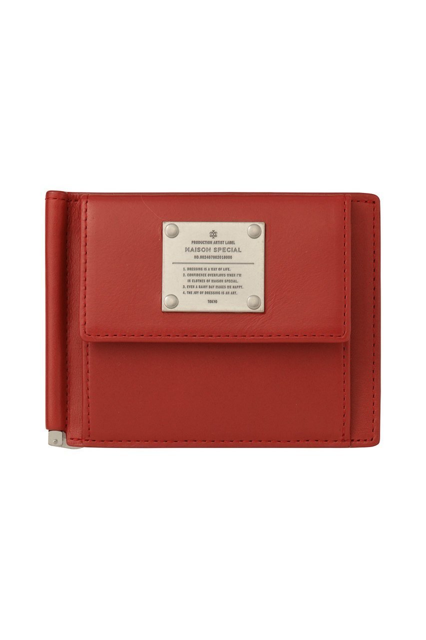 【メゾンスペシャル/MAISON SPECIAL】のマネークリップウォレット メタルプレート付き インテリア・キッズ・メンズ・レディースファッション・服の通販 founy(ファニー) 　ファッション　Fashion　レディースファッション　Fashion for Women　ミニ財布・二つ折り財布　Wallets & Card Cases　ユニセックス　Unisex, Genderless　ウォレット　Wallet　スマート　Smart, Elegant　フィット　Fit, Slim Fit　プレート　Plate, Dish　ポケット　Pocket, Pocket Detail　メタル　Metal, Metal Parts　新作・新入荷　New Arrivals / New In　財布　Wallet, Purse　RED(レッド)|ID: prp329100004942489 ipo3291000000037095345
