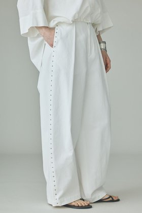 【カレンソロジー/Curensology】 コットンワッシャースタッズパンツ人気、トレンドファッション・服の通販 founy(ファニー) ファッション Fashion レディースファッション Fashion for Women パンツ Pants & Trousers おすすめ Recommended / Our Picks ウォッシャブル Machine Washable シンプル Simple, Minimal スタッズ Studs, Metal Accents バランス Balance, Style Balance ワッシャー Washer, Crinkled Finish ヴィンテージ Vintage Style 夏 Summer 新作・新入荷 New Arrivals / New In 羽織 Haori, Light Jacket |ID:prp329100004942490