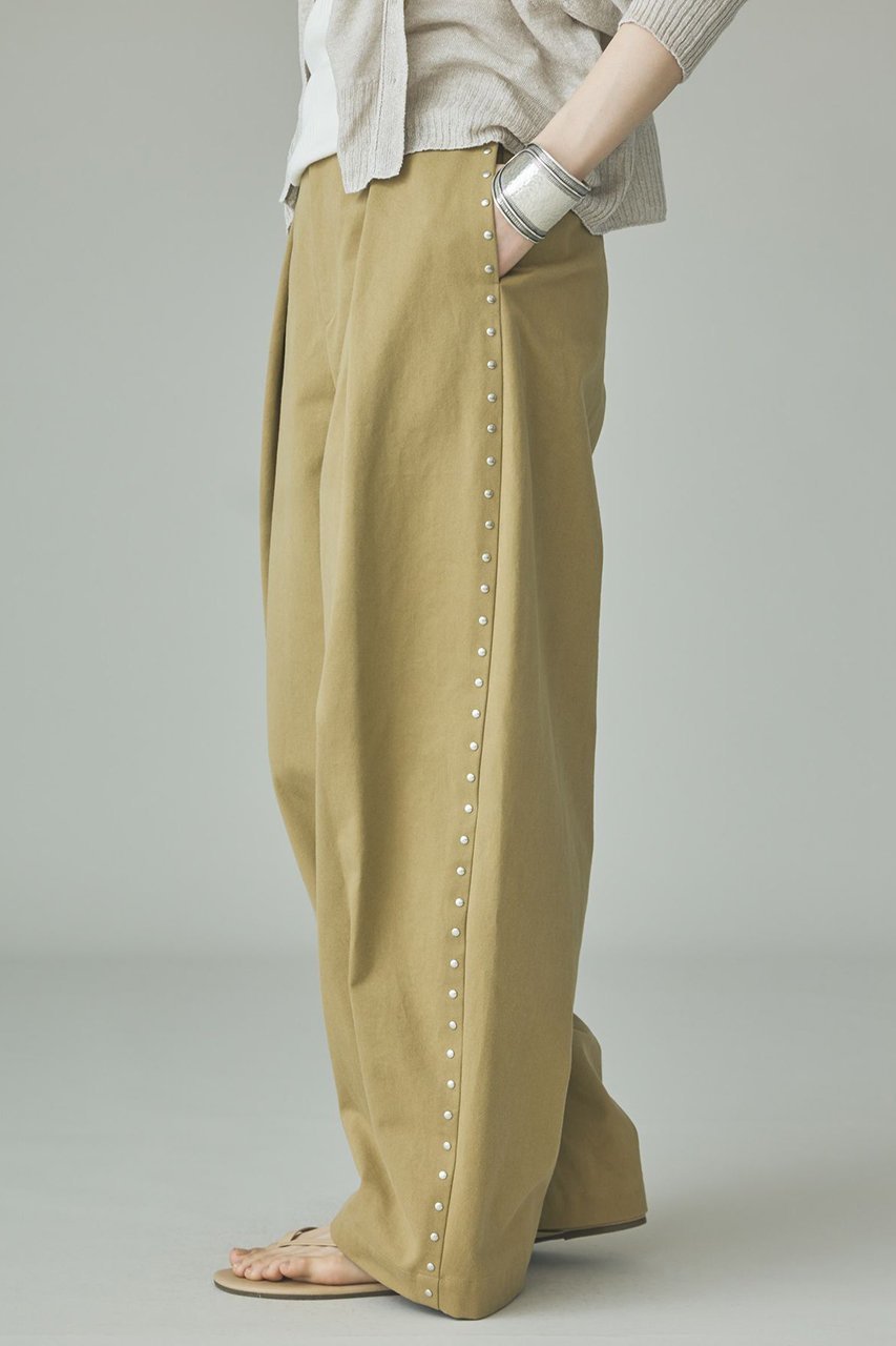 【カレンソロジー/Curensology】のコットンワッシャースタッズパンツ 人気、トレンドファッション・服の通販 founy(ファニー) 　ファッション　Fashion　レディースファッション　Fashion for Women　パンツ　Pants & Trousers　おすすめ　Recommended / Our Picks　ウォッシャブル　Machine Washable　シンプル　Simple, Minimal　スタッズ　Studs, Metal Accents　バランス　Balance, Style Balance　ワッシャー　Washer, Crinkled Finish　ヴィンテージ　Vintage Style　夏　Summer　新作・新入荷　New Arrivals / New In　羽織　Haori, Light Jacket　other-3|ID: prp329100004942490 ipo3291000000037095355