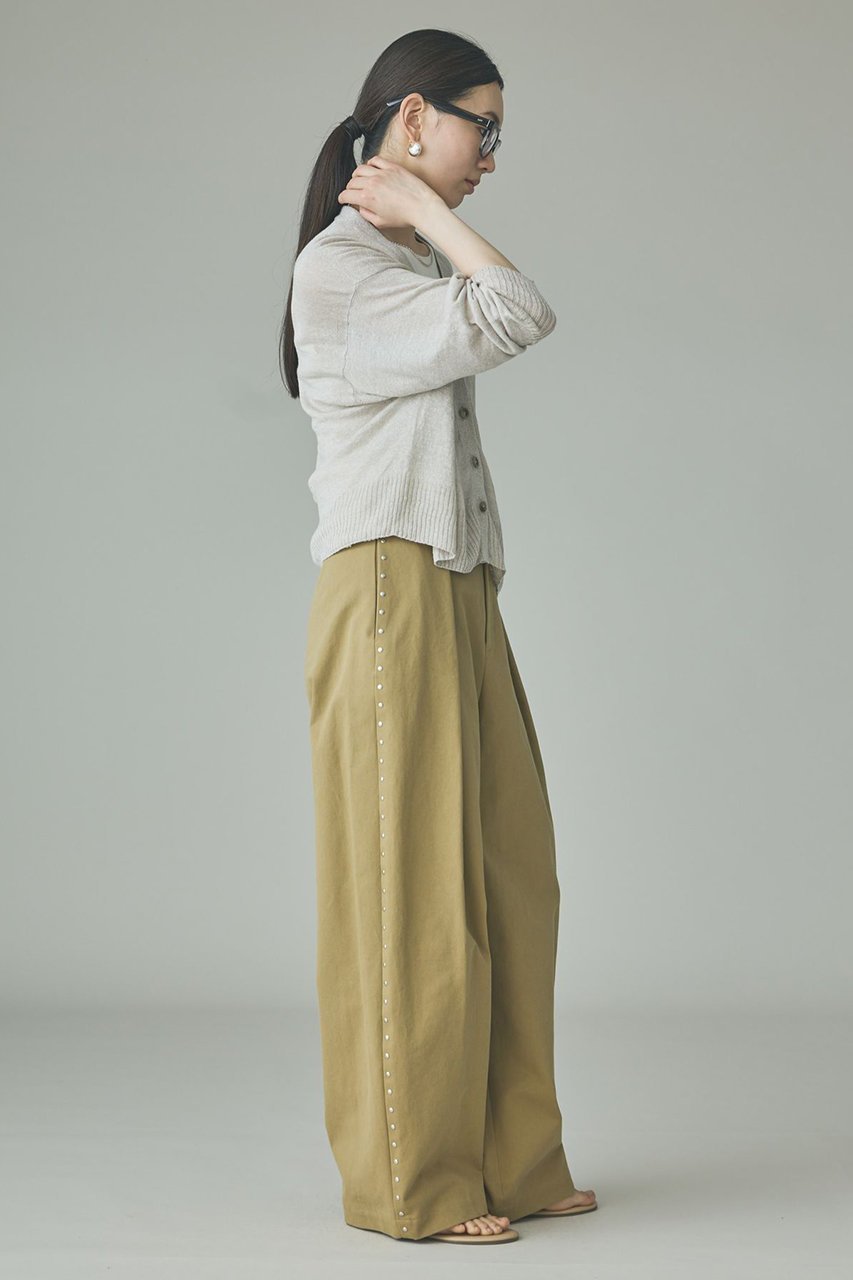 【カレンソロジー/Curensology】のコットンワッシャースタッズパンツ 人気、トレンドファッション・服の通販 founy(ファニー) 　ファッション　Fashion　レディースファッション　Fashion for Women　パンツ　Pants & Trousers　おすすめ　Recommended / Our Picks　ウォッシャブル　Machine Washable　シンプル　Simple, Minimal　スタッズ　Studs, Metal Accents　バランス　Balance, Style Balance　ワッシャー　Washer, Crinkled Finish　ヴィンテージ　Vintage Style　夏　Summer　新作・新入荷　New Arrivals / New In　羽織　Haori, Light Jacket　other-6|ID: prp329100004942490 ipo3291000000037095358