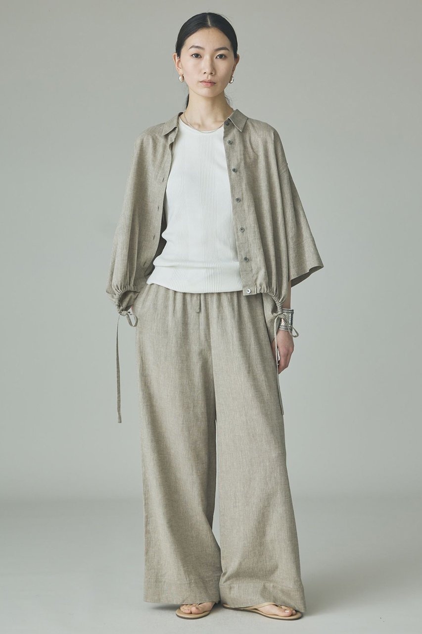 【カレンソロジー/Curensology】のリネンミックスドロストパンツ 人気、トレンドファッション・服の通販 founy(ファニー) 　ファッション　Fashion　レディースファッション　Fashion for Women　パンツ　Pants & Trousers　おすすめ　Recommended / Our Picks　ストレッチ　Stretch, Stretchy Fabric　セットアップ　Set-Up, Coordinated Outfit　ドローストリング　Drawstring, Pull Cord　フィット　Fit, Slim Fit　リネン　Linen, Linen Fabric　リラックス　Relax, Relaxed Fit　新作・新入荷　New Arrivals / New In　other-5|ID: prp329100004942492 ipo3291000000037095376