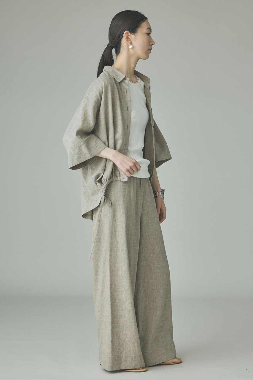 【カレンソロジー/Curensology】のリネンミックスドロストパンツ 人気、トレンドファッション・服の通販 founy(ファニー) 　ファッション　Fashion　レディースファッション　Fashion for Women　パンツ　Pants & Trousers　おすすめ　Recommended / Our Picks　ストレッチ　Stretch, Stretchy Fabric　セットアップ　Set-Up, Coordinated Outfit　ドローストリング　Drawstring, Pull Cord　フィット　Fit, Slim Fit　リネン　Linen, Linen Fabric　リラックス　Relax, Relaxed Fit　新作・新入荷　New Arrivals / New In　other-6|ID: prp329100004942492 ipo3291000000037095377