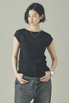 【カレンソロジー/Curensology】のコットンチュールショートスリーブプルオーバー 人気、トレンドファッション・服の通販 founy(ファニー) ファッション Fashion レディースファッション Fashion for Women トップス・カットソー Cut & Sew Tops シャツ・ブラウス・オフィスカジュアル Elegant Blouses & Button-Ups ロングTシャツ・Tシャツ Longline T-Shirts & Tees カジュアルプルオーバー・ニットトップス Pullovers & Knit Tops / Casual Pullovers カットソー・ベーシックTシャツ Cut-and-Sewn Tops / Stretch Tees & Basics おすすめ Recommended / Our Picks インナー Innerwear ショート Short, Short Length ストレッチ Stretch, Stretchy Fabric スリーブ Sleeve, Long Sleeve / Short Sleeve ビスチェ Bustier, Corset Top 半袖 Short Sleeve, Half Sleeve 新作・新入荷 New Arrivals / New In thumbnail ブラック|ID: prp329100004942493 ipo3291000000037095381