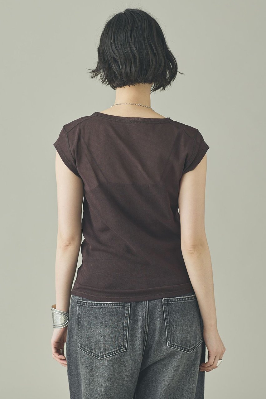 【カレンソロジー/Curensology】のコットンチュールショートスリーブプルオーバー 人気、トレンドファッション・服の通販 founy(ファニー) 　ファッション　Fashion　レディースファッション　Fashion for Women　トップス・カットソー　Cut & Sew Tops　シャツ・ブラウス・オフィスカジュアル　Elegant Blouses & Button-Ups　ロングTシャツ・Tシャツ　Longline T-Shirts & Tees　カジュアルプルオーバー・ニットトップス　Pullovers & Knit Tops / Casual Pullovers　カットソー・ベーシックTシャツ　Cut-and-Sewn Tops / Stretch Tees & Basics　おすすめ　Recommended / Our Picks　インナー　Innerwear　ショート　Short, Short Length　ストレッチ　Stretch, Stretchy Fabric　スリーブ　Sleeve, Long Sleeve / Short Sleeve　ビスチェ　Bustier, Corset Top　半袖　Short Sleeve, Half Sleeve　新作・新入荷　New Arrivals / New In　other-4|ID: prp329100004942493 ipo3291000000037095386