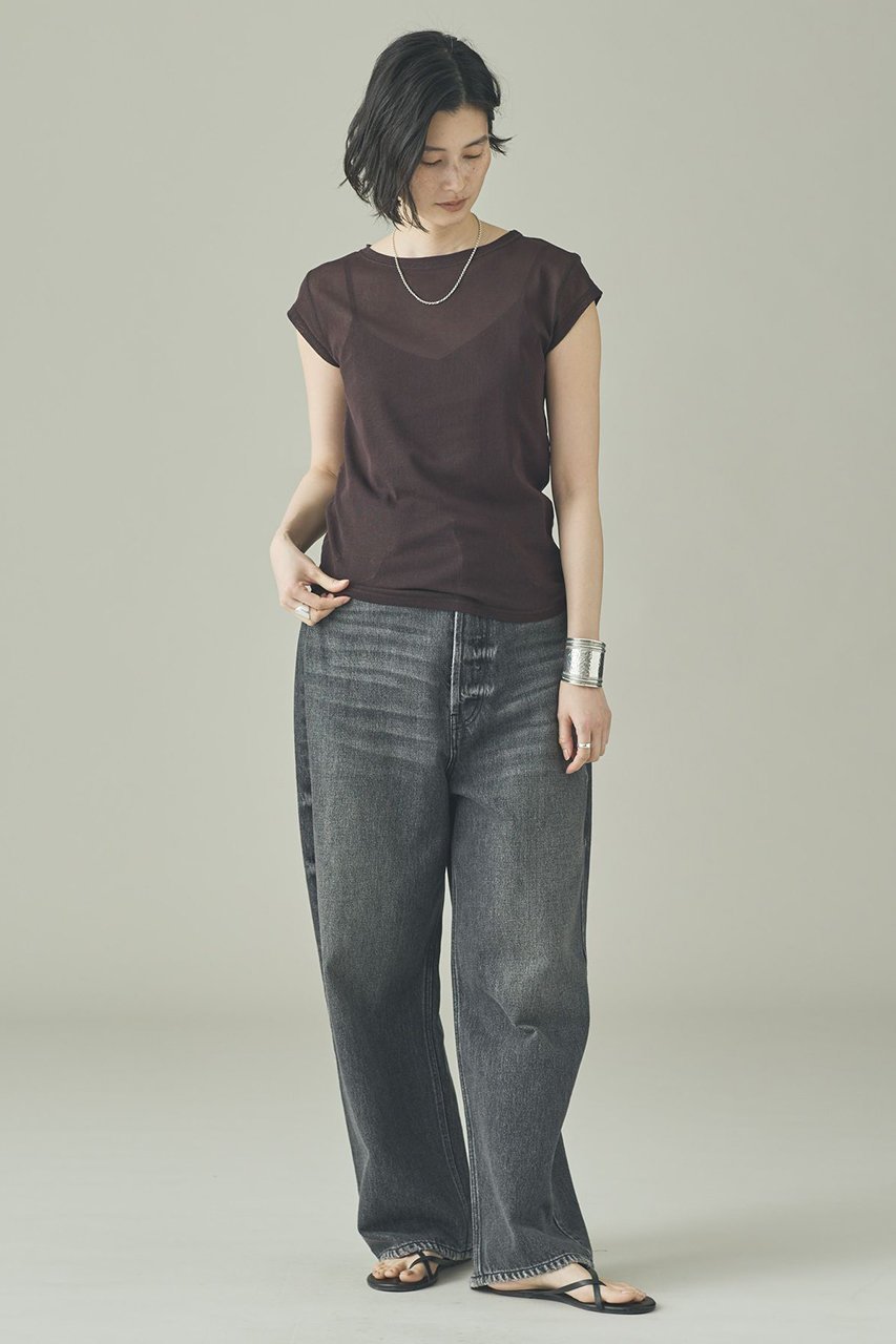 【カレンソロジー/Curensology】のコットンチュールショートスリーブプルオーバー 人気、トレンドファッション・服の通販 founy(ファニー) 　ファッション　Fashion　レディースファッション　Fashion for Women　トップス・カットソー　Cut & Sew Tops　シャツ・ブラウス・オフィスカジュアル　Elegant Blouses & Button-Ups　ロングTシャツ・Tシャツ　Longline T-Shirts & Tees　カジュアルプルオーバー・ニットトップス　Pullovers & Knit Tops / Casual Pullovers　カットソー・ベーシックTシャツ　Cut-and-Sewn Tops / Stretch Tees & Basics　おすすめ　Recommended / Our Picks　インナー　Innerwear　ショート　Short, Short Length　ストレッチ　Stretch, Stretchy Fabric　スリーブ　Sleeve, Long Sleeve / Short Sleeve　ビスチェ　Bustier, Corset Top　半袖　Short Sleeve, Half Sleeve　新作・新入荷　New Arrivals / New In　other-5|ID: prp329100004942493 ipo3291000000037095387