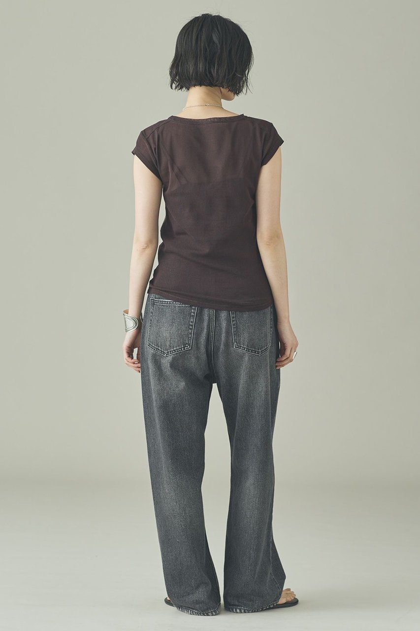 【カレンソロジー/Curensology】のコットンチュールショートスリーブプルオーバー 人気、トレンドファッション・服の通販 founy(ファニー) 　ファッション　Fashion　レディースファッション　Fashion for Women　トップス・カットソー　Cut & Sew Tops　シャツ・ブラウス・オフィスカジュアル　Elegant Blouses & Button-Ups　ロングTシャツ・Tシャツ　Longline T-Shirts & Tees　カジュアルプルオーバー・ニットトップス　Pullovers & Knit Tops / Casual Pullovers　カットソー・ベーシックTシャツ　Cut-and-Sewn Tops / Stretch Tees & Basics　おすすめ　Recommended / Our Picks　インナー　Innerwear　ショート　Short, Short Length　ストレッチ　Stretch, Stretchy Fabric　スリーブ　Sleeve, Long Sleeve / Short Sleeve　ビスチェ　Bustier, Corset Top　半袖　Short Sleeve, Half Sleeve　新作・新入荷　New Arrivals / New In　other-7|ID: prp329100004942493 ipo3291000000037095389