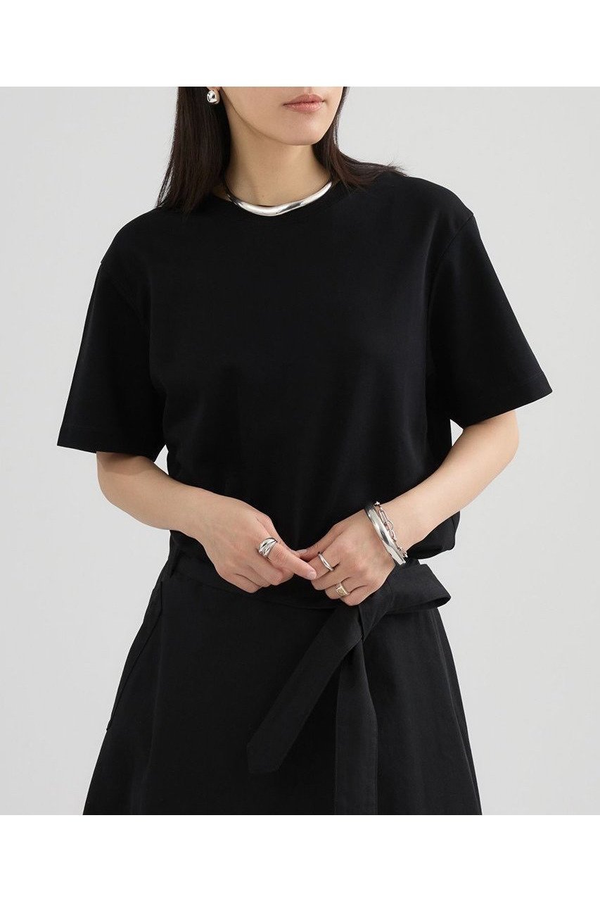 【カオス/Chaos】のリリスTシャツ インテリア・キッズ・メンズ・レディースファッション・服の通販 founy(ファニー) 　ファッション　Fashion　レディースファッション　Fashion for Women　トップス・カットソー　Cut & Sew Tops　シャツ・ブラウス・オフィスカジュアル　Elegant Blouses & Button-Ups　ロングTシャツ・Tシャツ　Longline T-Shirts & Tees　カットソー・ベーシックTシャツ　Cut-and-Sewn Tops / Stretch Tees & Basics　カットソー　Cut and Sewn Top　ショート　Short, Short Length　スリット　Slit, Slit Detail　スリーブ　Sleeve, Long Sleeve / Short Sleeve　ボトム　Bottoms, Lower Wear　エレガント 上品　Elegant　新作・新入荷　New Arrivals / New In　ブラック|ID: prp329100004942498 ipo3291000000037095430