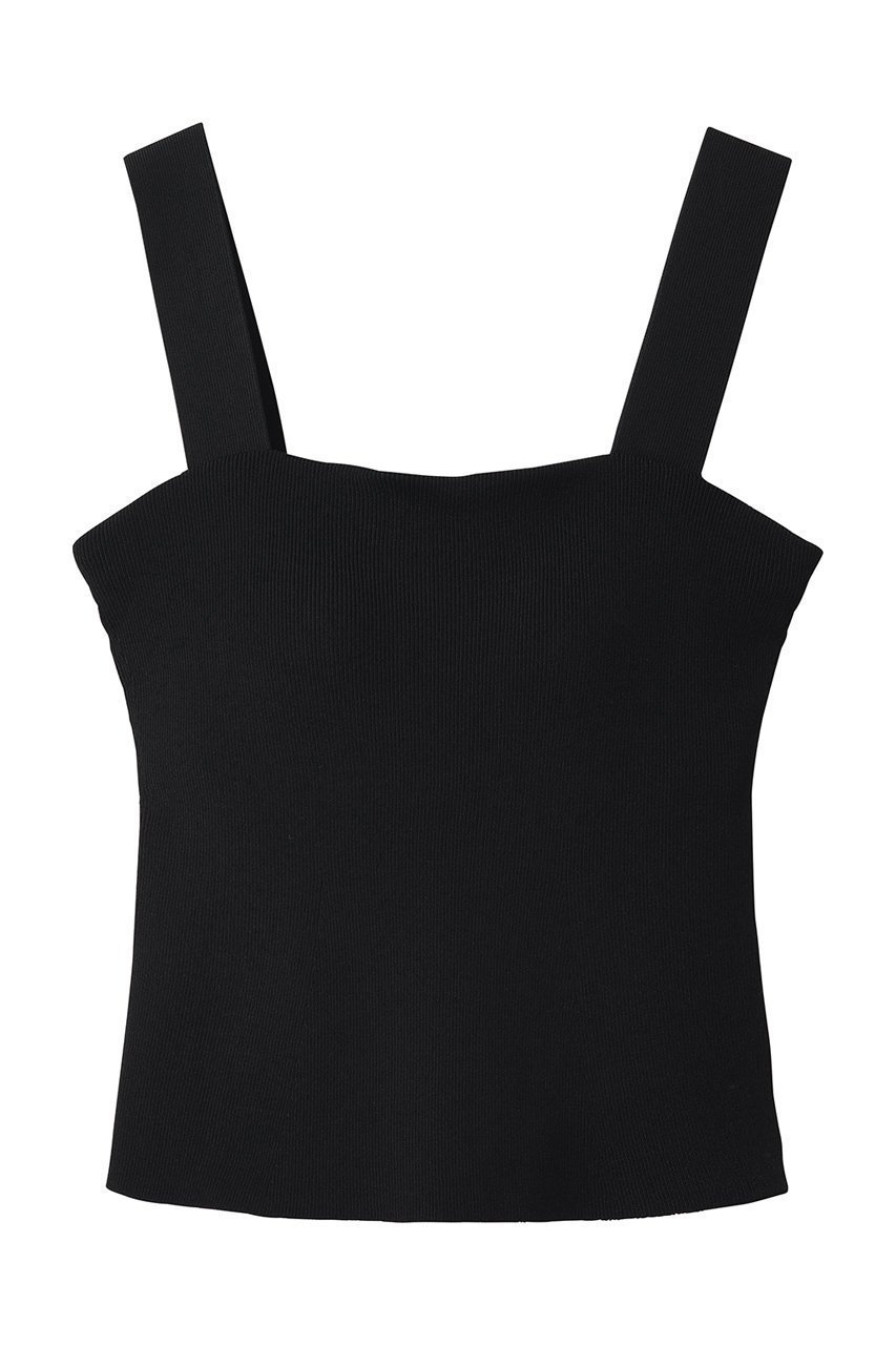 【ナイスナイスモーメント/NICENICE MOMENT】のスクエア タンクトップ(3Dカップ付き) インテリア・キッズ・メンズ・レディースファッション・服の通販 founy(ファニー) 　ファッション　Fashion　レディースファッション　Fashion for Women　トップス・カットソー　Cut & Sew Tops　ニット　Knit Tops & Sweaters　カジュアルプルオーバー・ニットトップス　Pullovers & Knit Tops / Casual Pullovers　インナー　Innerwear　スクエア　Square, Square Shape　タンク　Tank Top, Sleeveless Top　ワイヤー　Wire, Wired Bra　新作・新入荷　New Arrivals / New In　ブラック|ID: prp329100004942503 ipo3291000000037095476