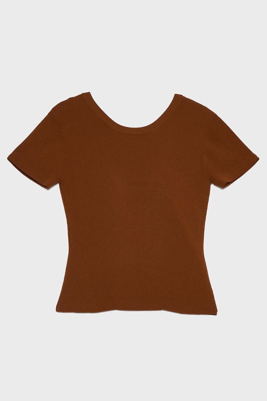 【ナイスナイスモーメント/NICENICE MOMENT】のコンパクト Tシャツ(不織布カップ付き) インテリア・キッズ・メンズ・レディースファッション・服の通販 founy(ファニー) 　ファッション　Fashion　レディースファッション　Fashion for Women　トップス・カットソー　Cut & Sew Tops　ニット　Knit Tops & Sweaters　シャツ・ブラウス・オフィスカジュアル　Elegant Blouses & Button-Ups　ロングTシャツ・Tシャツ　Longline T-Shirts & Tees　カジュアルプルオーバー・ニットトップス　Pullovers & Knit Tops / Casual Pullovers　2026年　2026　インナー　Innerwear　キャップ　Cap, Baseball Cap　コンパクト　Compact, Small Size　スリーブ　Sleeve, Long Sleeve / Short Sleeve　ホールガーメント　WholeGarment, Seamless Knit　新作・新入荷　New Arrivals / New In　シダーブラウン|ID: prp329100004942504 ipo3291000000037095485