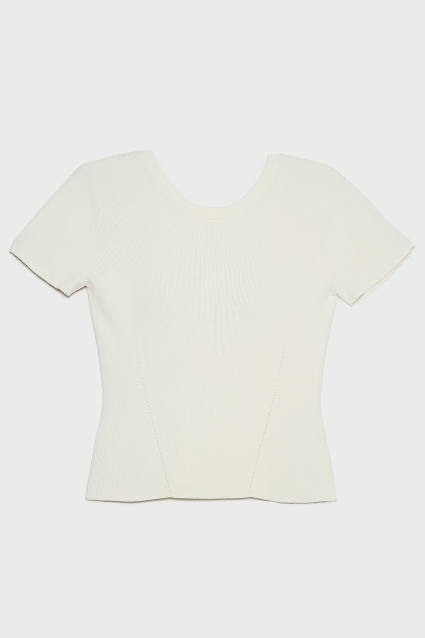 【ナイスナイスモーメント/NICENICE MOMENT】のコンパクト Tシャツ(不織布カップ付き) インテリア・キッズ・メンズ・レディースファッション・服の通販 founy(ファニー) 　ファッション　Fashion　レディースファッション　Fashion for Women　トップス・カットソー　Cut & Sew Tops　ニット　Knit Tops & Sweaters　シャツ・ブラウス・オフィスカジュアル　Elegant Blouses & Button-Ups　ロングTシャツ・Tシャツ　Longline T-Shirts & Tees　カジュアルプルオーバー・ニットトップス　Pullovers & Knit Tops / Casual Pullovers　2026年　2026　インナー　Innerwear　キャップ　Cap, Baseball Cap　コンパクト　Compact, Small Size　スリーブ　Sleeve, Long Sleeve / Short Sleeve　ホールガーメント　WholeGarment, Seamless Knit　新作・新入荷　New Arrivals / New In　エッグシェル|ID: prp329100004942504 ipo3291000000037095486