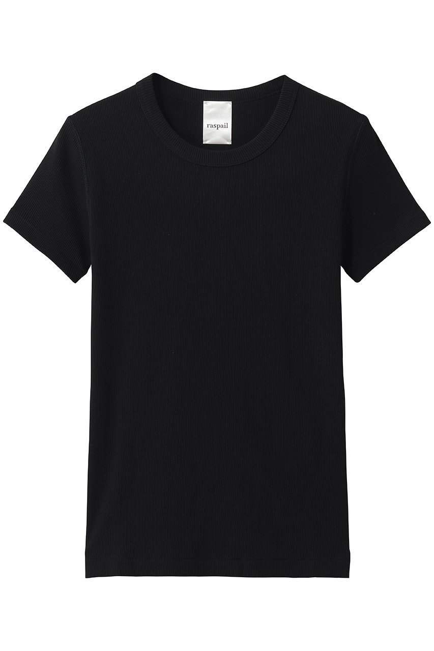 【ブリル/BRILL】の【raspail】リブクルーネックプルオーバー インテリア・キッズ・メンズ・レディースファッション・服の通販 founy(ファニー) 　ファッション　Fashion　レディースファッション　Fashion for Women　トップス・カットソー　Cut & Sew Tops　シャツ・ブラウス・オフィスカジュアル　Elegant Blouses & Button-Ups　ロングTシャツ・Tシャツ　Longline T-Shirts & Tees　カジュアルプルオーバー・ニットトップス　Pullovers & Knit Tops / Casual Pullovers　カットソー・ベーシックTシャツ　Cut-and-Sewn Tops / Stretch Tees & Basics　ショート　Short, Short Length　スリーブ　Sleeve, Long Sleeve / Short Sleeve　新作・新入荷　New Arrivals / New In　ブラック|ID: prp329100004942506 ipo3291000000037095497