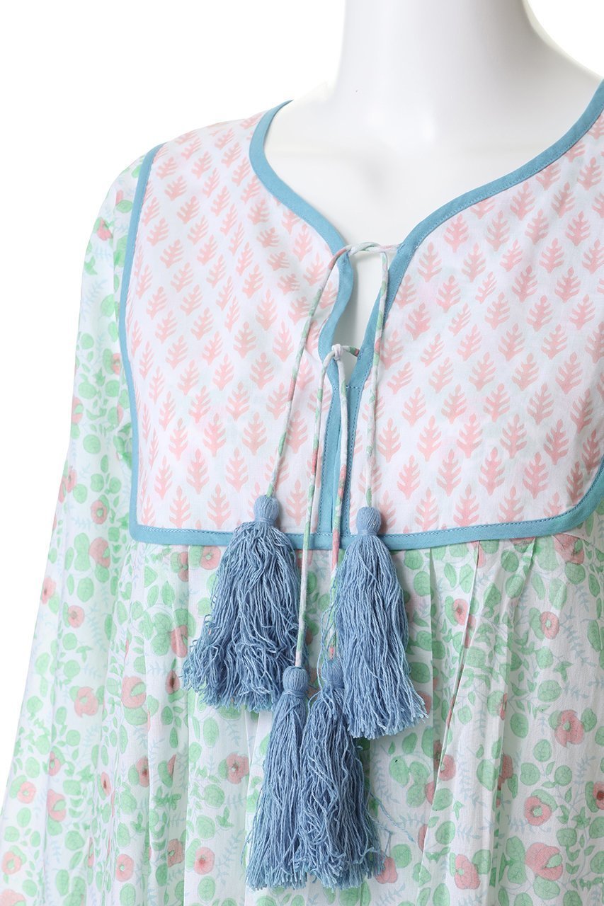 【エスゼット ブロックプリント/SZ Blockprints】のKITTY DRESS BLUEBERRY タッセル付きドレス 人気、トレンドファッション・服の通販 founy(ファニー) 　ファッション　Fashion　レディースファッション　Fashion for Women　ワンピース　Dresses　フォーマル・パーティードレス・結婚式用ドレス　Elegant & Casual Dresses　チュニック　Tunic Tops & Dresses　オリエンタル　Oriental Pattern　タッセル　Tassel, Fringe　チュニック　Tunic, Long Top　ドレス　Dress, One-Piece　フレア　Flare, Flared　リゾート　Resort, Vacation Style　新作・新入荷　New Arrivals / New In　other-5|ID: prp329100004942508 ipo3291000000037095514