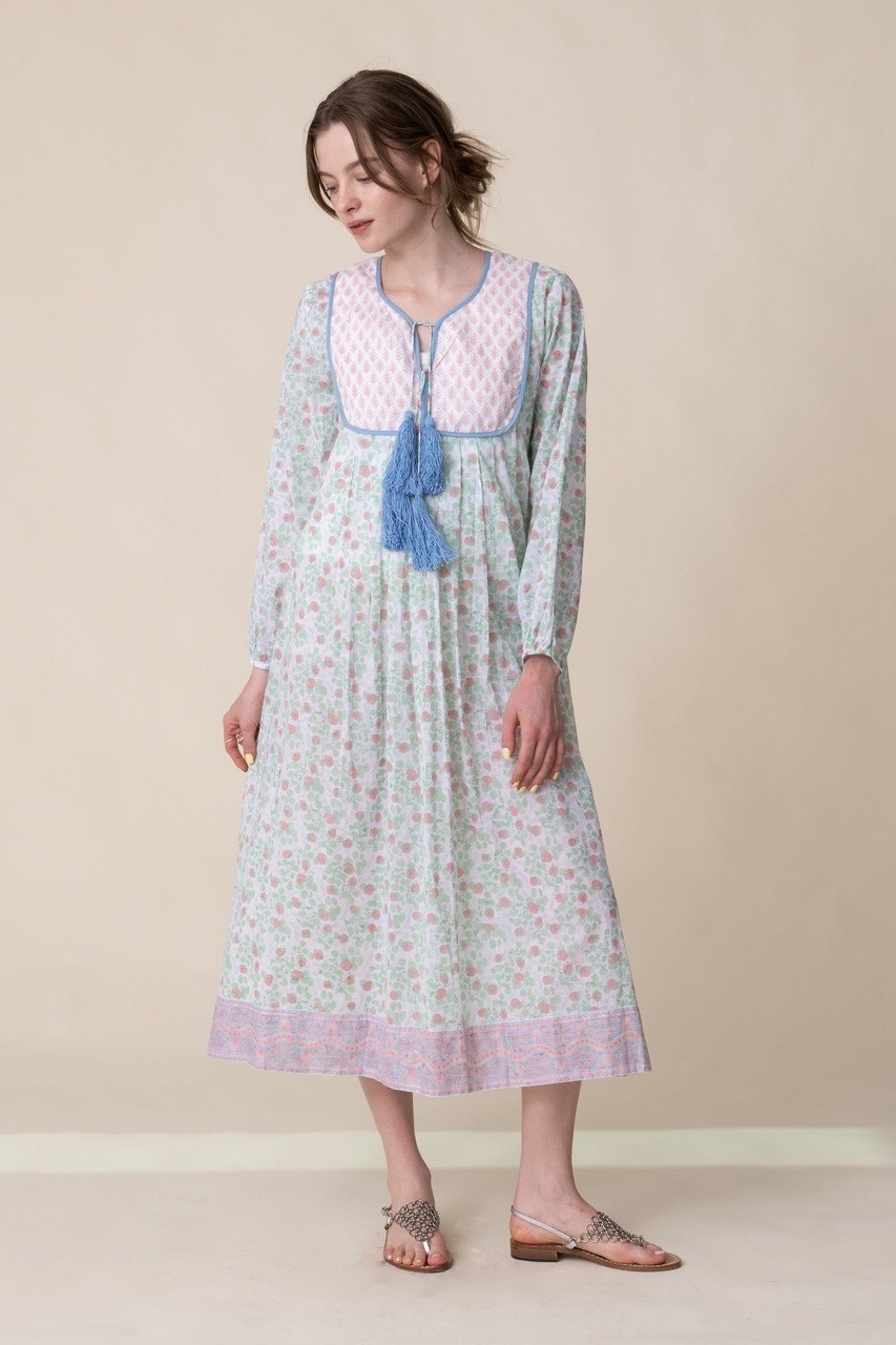 【エスゼット ブロックプリント/SZ Blockprints】のKITTY DRESS BLUEBERRY タッセル付きドレス 人気、トレンドファッション・服の通販 founy(ファニー) 　ファッション　Fashion　レディースファッション　Fashion for Women　ワンピース　Dresses　フォーマル・パーティードレス・結婚式用ドレス　Elegant & Casual Dresses　チュニック　Tunic Tops & Dresses　オリエンタル　Oriental Pattern　タッセル　Tassel, Fringe　チュニック　Tunic, Long Top　ドレス　Dress, One-Piece　フレア　Flare, Flared　リゾート　Resort, Vacation Style　新作・新入荷　New Arrivals / New In　other-6|ID: prp329100004942508 ipo3291000000037095515