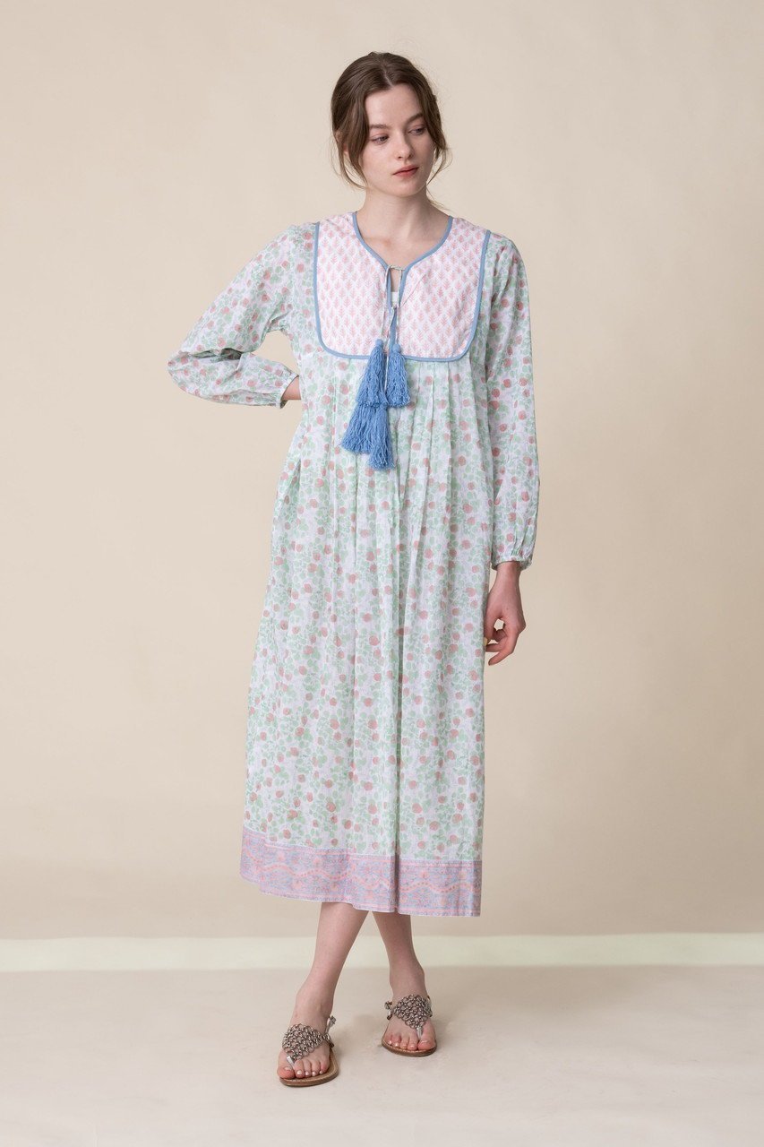 【エスゼット ブロックプリント/SZ Blockprints】のKITTY DRESS BLUEBERRY タッセル付きドレス 人気、トレンドファッション・服の通販 founy(ファニー) 　ファッション　Fashion　レディースファッション　Fashion for Women　ワンピース　Dresses　フォーマル・パーティードレス・結婚式用ドレス　Elegant & Casual Dresses　チュニック　Tunic Tops & Dresses　オリエンタル　Oriental Pattern　タッセル　Tassel, Fringe　チュニック　Tunic, Long Top　ドレス　Dress, One-Piece　フレア　Flare, Flared　リゾート　Resort, Vacation Style　新作・新入荷　New Arrivals / New In　other-8|ID: prp329100004942508 ipo3291000000037095517