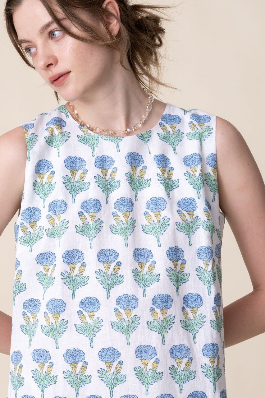 【エスゼット ブロックプリント/SZ Blockprints】のRINA DRESS FLEUR ノースリーブドレス 人気、トレンドファッション・服の通販 founy(ファニー) 　ファッション　Fashion　レディースファッション　Fashion for Women　ワンピース　Dresses　フォーマル・パーティードレス・結婚式用ドレス　Elegant & Casual Dresses　チュニック　Tunic Tops & Dresses　チュニック　Tunic, Long Top　ドレス　Dress, One-Piece　ノースリーブ　Sleeveless, No-Sleeve　新作・新入荷　New Arrivals / New In　other-6|ID: prp329100004942509 ipo3291000000037095524